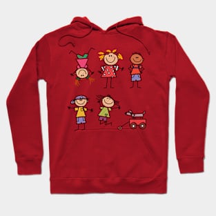 Kids Playing Artwork Hoodie